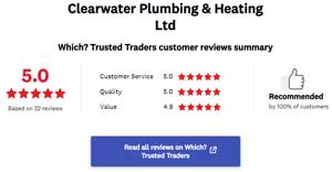 Which Trusted Trader information for Clearwater Plumbing & Heating Ltd 